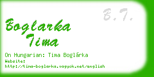 boglarka tima business card