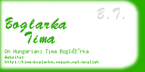 boglarka tima business card